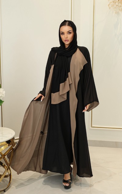 COLORED DOUBLEFACE ABAYA
