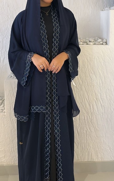 NAVY OPEN ABAYA