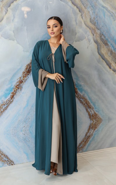 COLORED DOUBLEFACE ABAYA