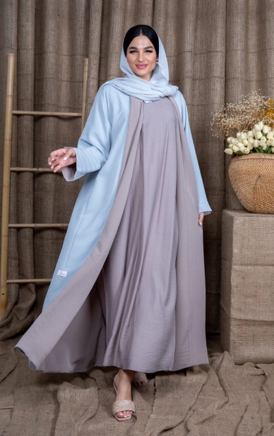 COLORED DOUBLEFACE ABAYA