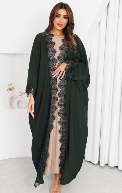 OPEN DENTELLE ABAYA