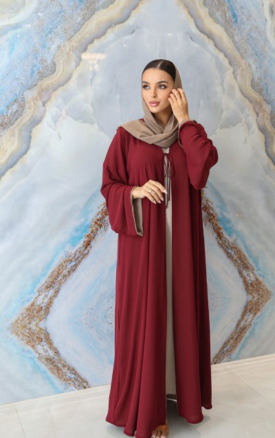 COLORED DOUBLEFACE ABAYA