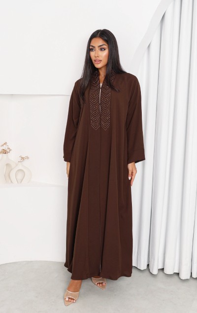 BROWN ELEGANT ABAYA