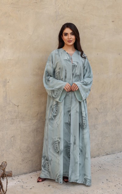 FLORAL CHIFFON ABAYA